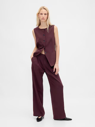 365 Low Rise Pleated Wide-Leg Trousers | Gap (US)