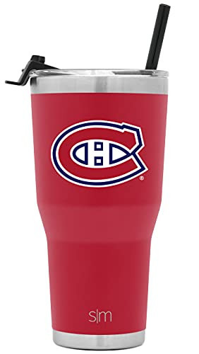 Simple Modern Officially Licensed NHL Montreal Canadiens 30oz Cruiser Tumbler Insulated Travel Mug Cup with Flip Lid and Straw | Amazon (US)