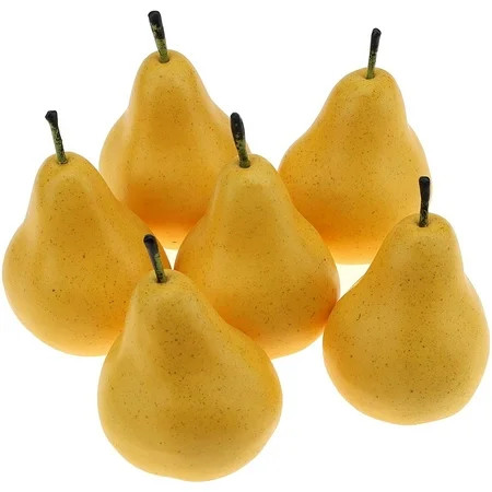 6pcs Artificial Pear Decoration Fake Fruit Lifelike Simulation Food Home Party Kitchen Photography Props | Walmart (US)