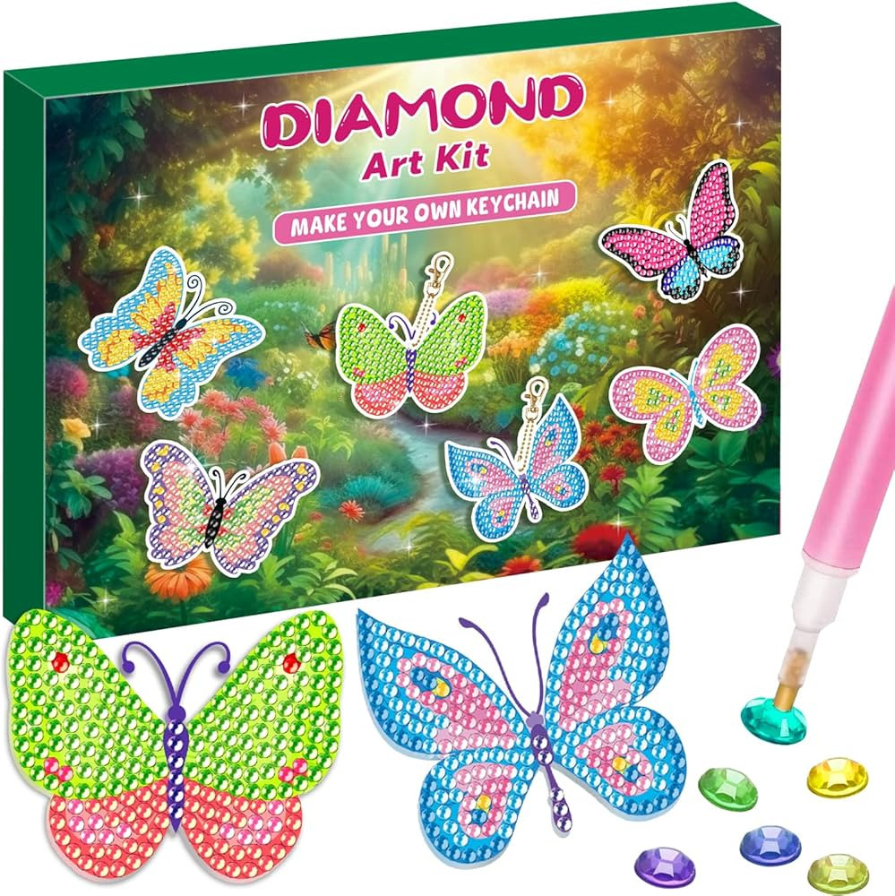 Labeol Arts and Crafts for Kids Ages 8-12 - Creat Your Own GEM Keychains-5D Diamond Art by Number... | Amazon (US)