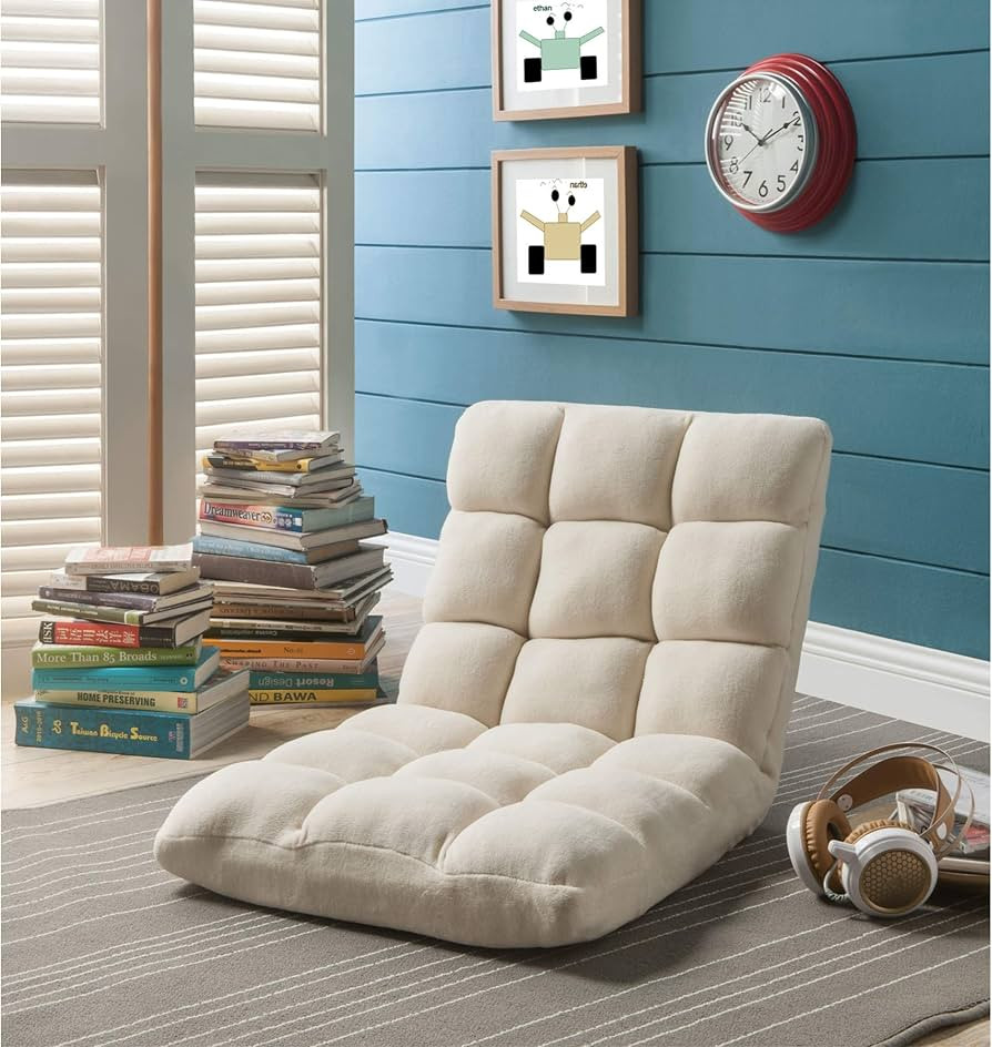 Luxe-Living Loungie Microplush Floor Gaming Chair - Rocking Gaming Chair with Back Support, Padde... | Amazon (US)