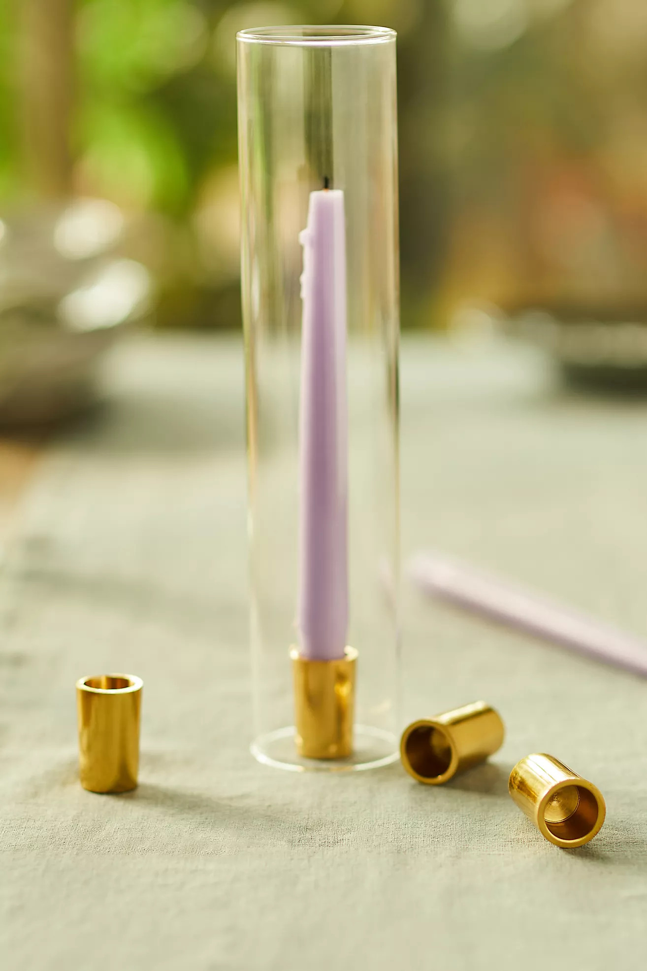 Brass Weighted Taper Holders, Set of 4 | Anthropologie (US)