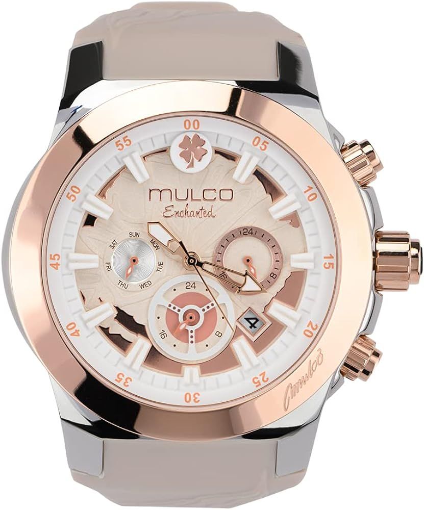 MULCO Silicone Lady Watch for Women with Quartz Analog Multifunctional Movement, Crystal Accents,... | Amazon (US)