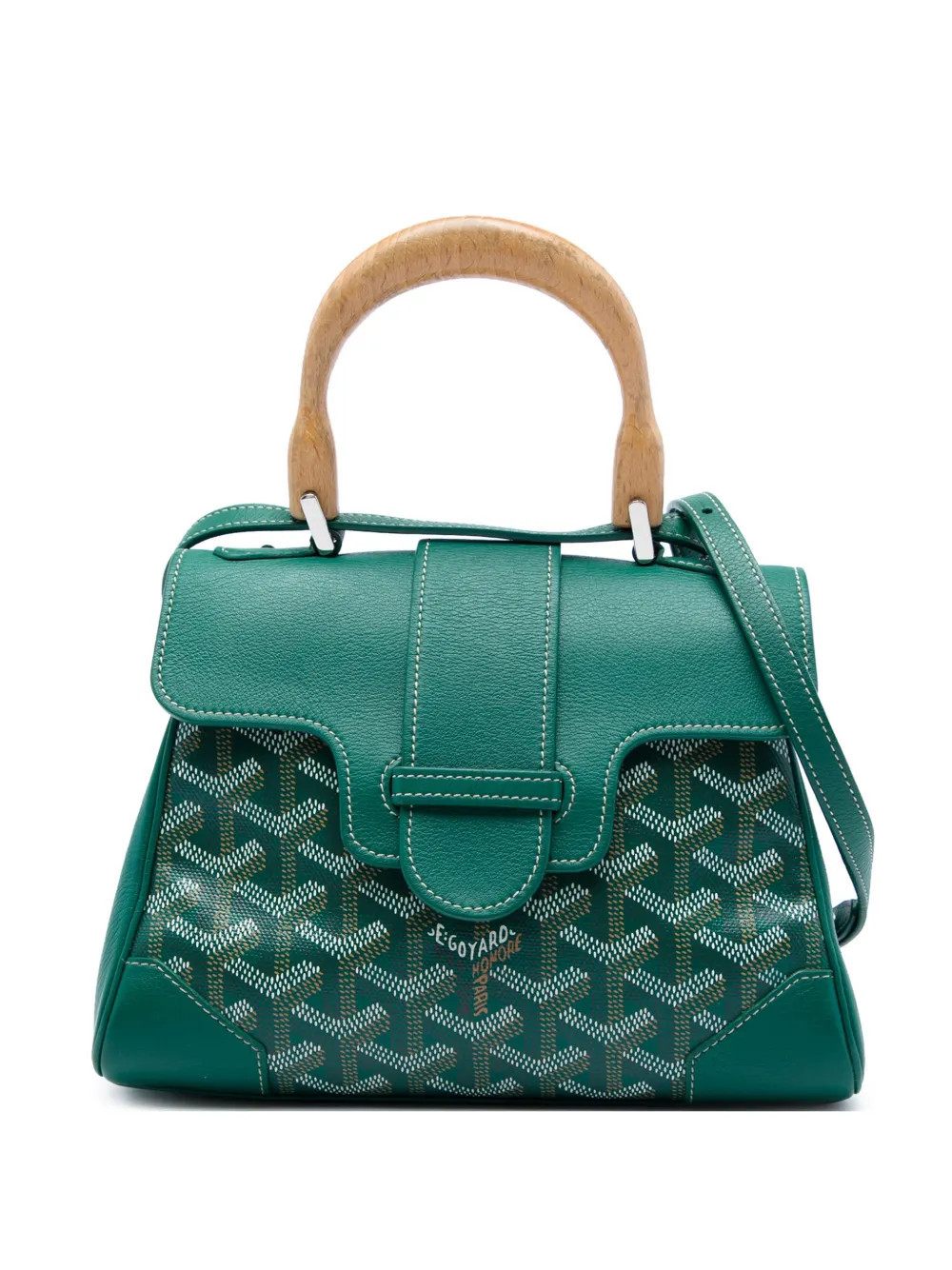Goyard Pre-Owned 2018 Mini Goyardine Saigon Souple satchel - Green | Farfetch Global