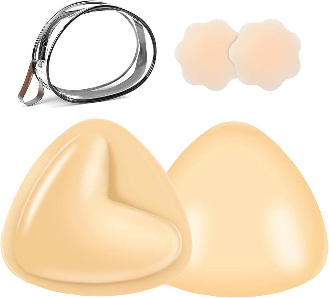 Sticky Bra Inserts, Double-sided Sticky Push Up Inserts, Reusable Bra Pad Inserts for Bikini Dres... | Amazon (US)