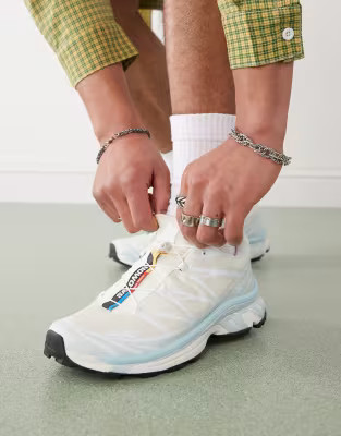 Salomon XT-6 trainers in off white and blue | ASOS (Global)