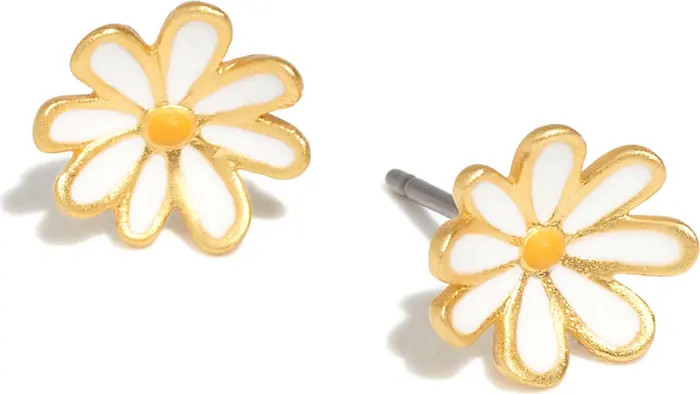 Etched Flower Stud Earrings | Nordstrom