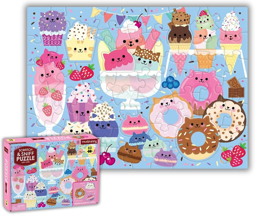 Mudpuppy Cat Cafe 60 Piece Scratch & Sniff Puzzle | Amazon (US)