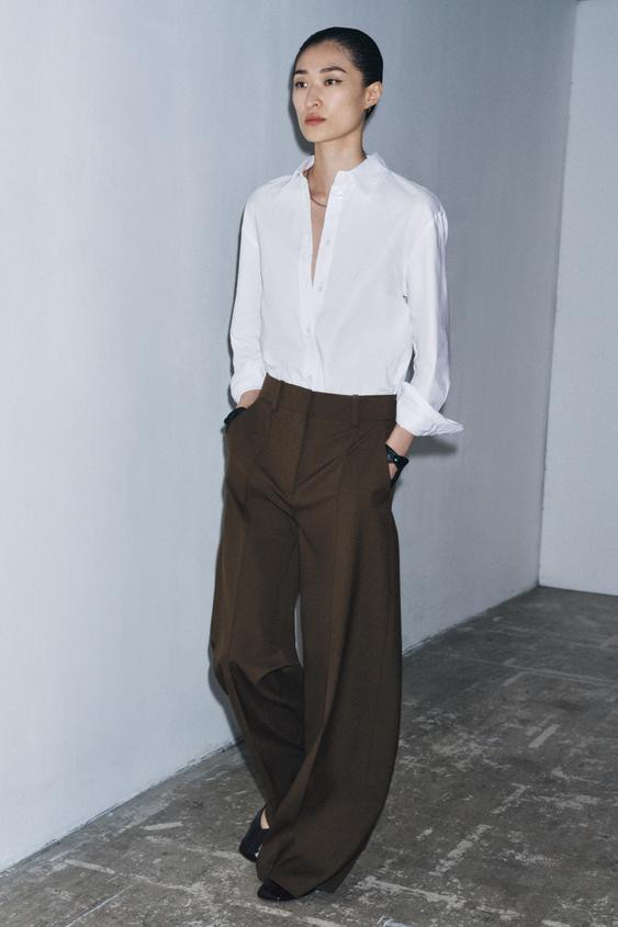 ZW COLLECTION HIGH-WAIST TROUSERS | Zara UK