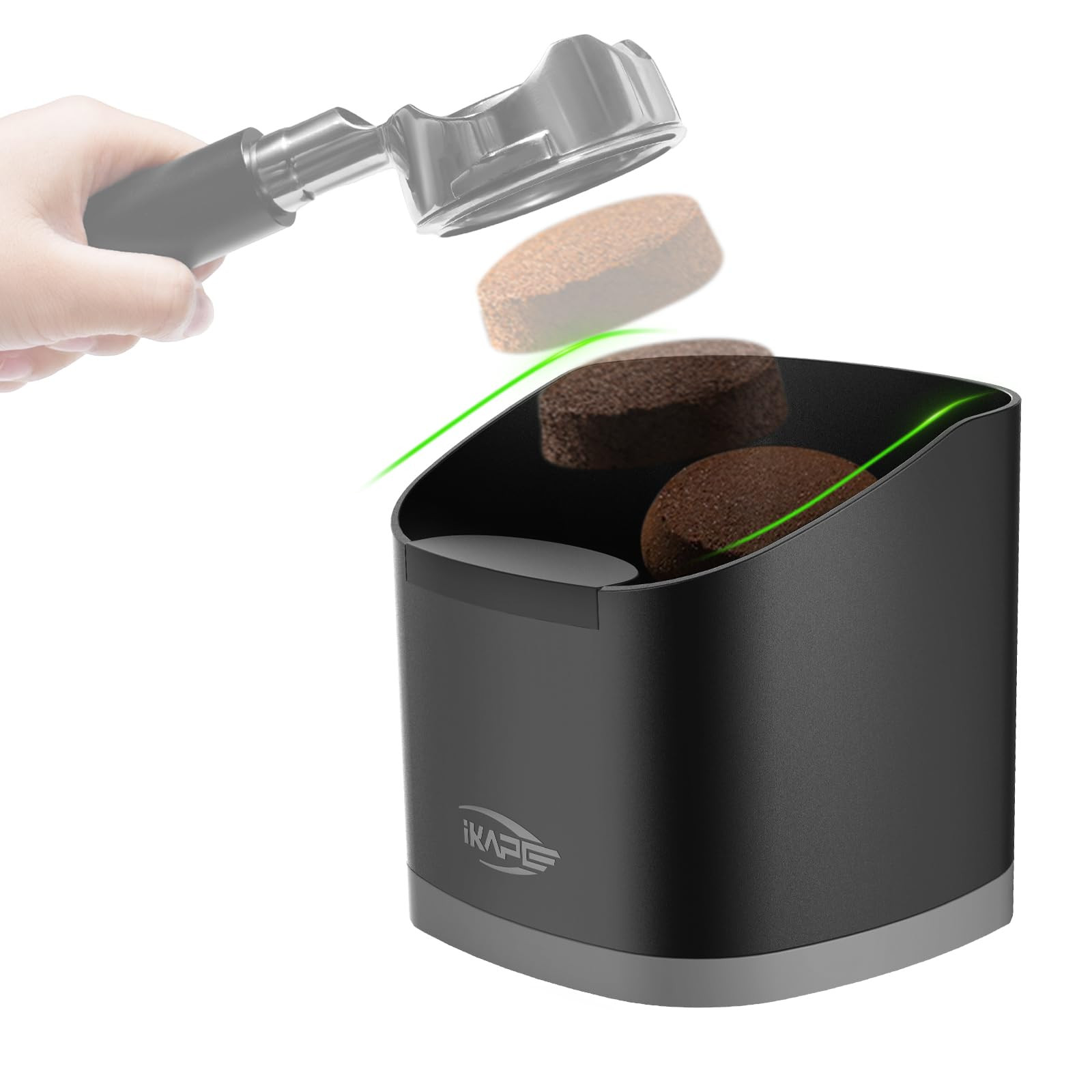 IKAPE Espresso Knock Box for Coffee Grounds, Barista Tool Enhanced for Better Manipulation - Blac... | Amazon (US)