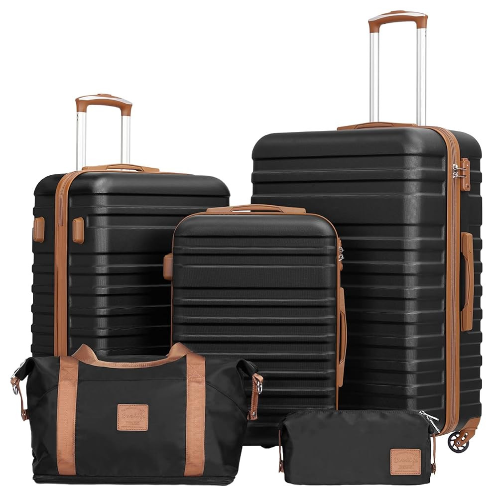 Coolife Suitcase Set 3 Piece Luggage Set Carry On Hardside Luggage with TSA Lock Spinner Wheels (... | Amazon (US)