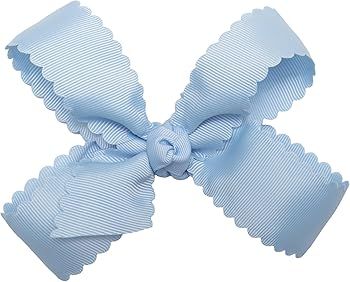 HAIRBOWS Girls' Grosgrain Scalloped Edge Bow with a Knot Wrap Center on a Clip, All Ages and Hair... | Amazon (US)