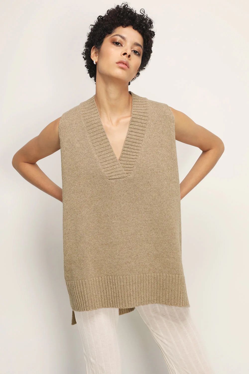 Lyla Oversized Knit Vest | Storets (Global)