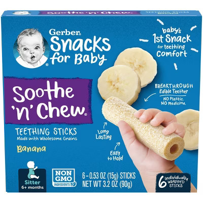 Gerber Baby Chew Banana - 6ct/3.2oz | Target