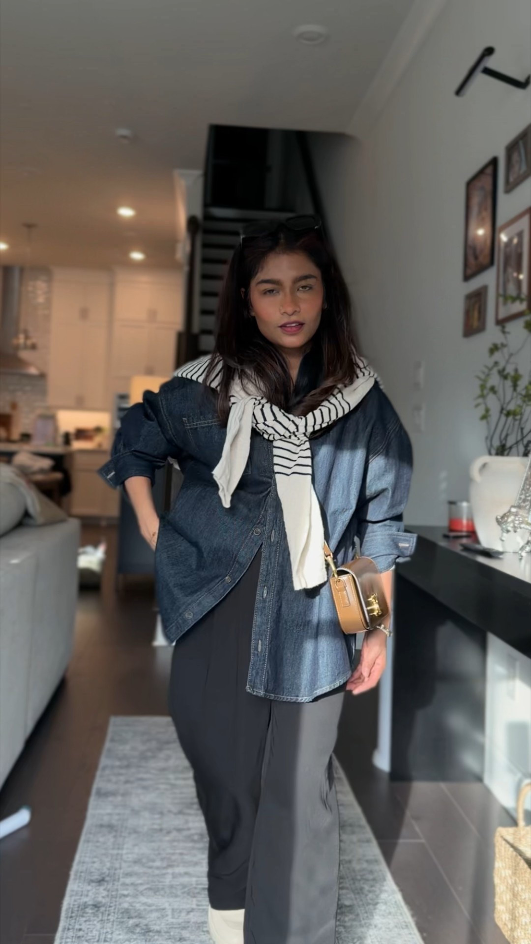 Petite mom everyday casual elevated outfit

Wearing xs in denim shirt and s short in pants 

#LTKmomlife #LTKootd #LTKPetite