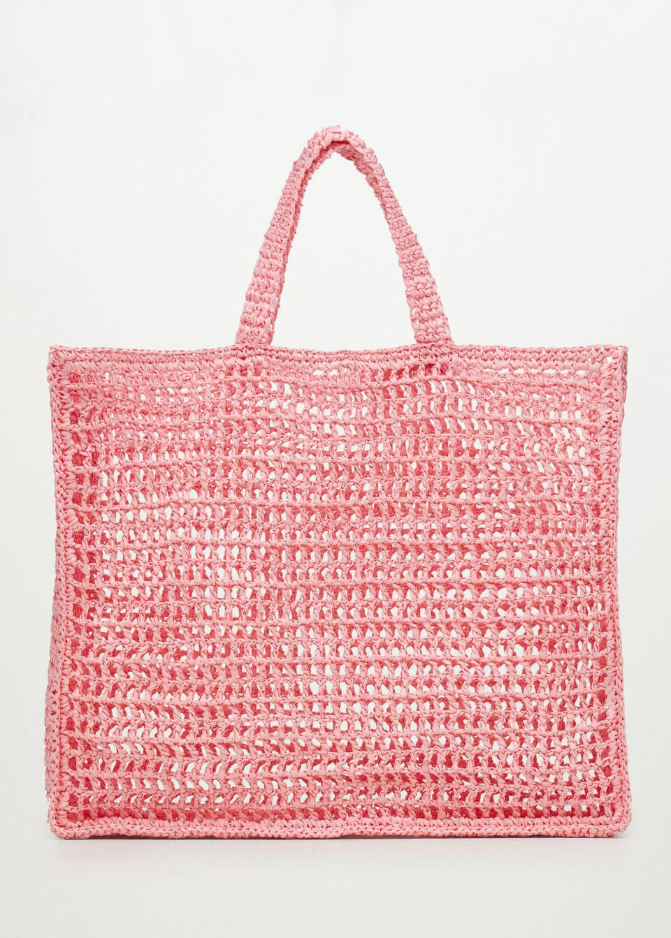 Raffia shopper bag | MANGO (UK)