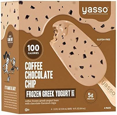 Yasso Frozen Greek Yogurt Bars Coffee Chocolate Chip, 4-Count Box (Case of 8) | Amazon (US)