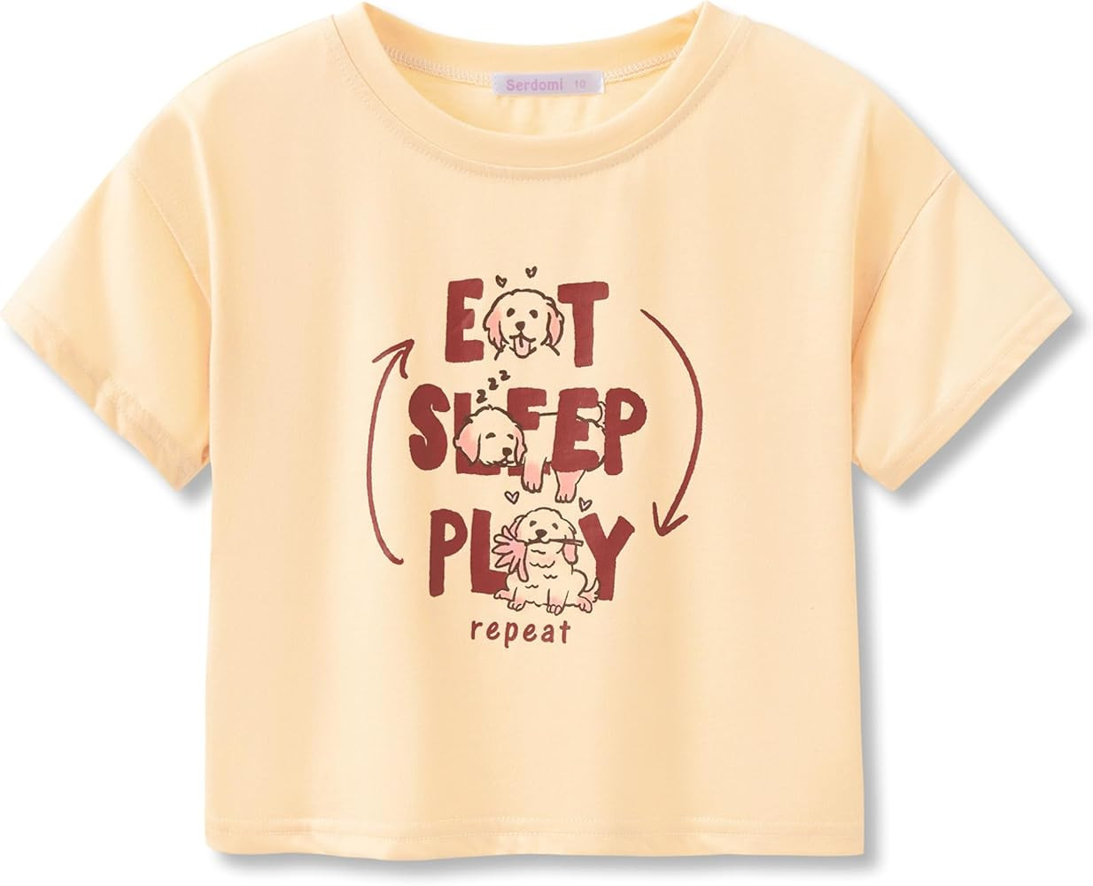 Stylish Graffiti/Butterfly/Tropical Crop Top for Little & Big Girls - Cool Summer T-Shirt Clothes... | Amazon (US)