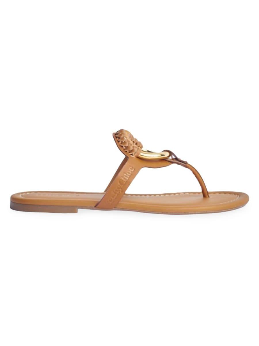 Hana Flat Leather Sandals | Saks Fifth Avenue