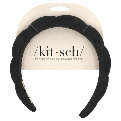 Kitsch, Recycled Fabric Puffy Headband, Black, 1 Headband | iHerb