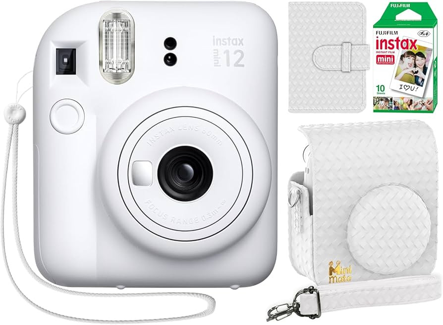 Fujifilm Instax Mini 12 Instant Camera Clay White + Minimate Custom Designed Case + Fuji Instax F... | Amazon (US)