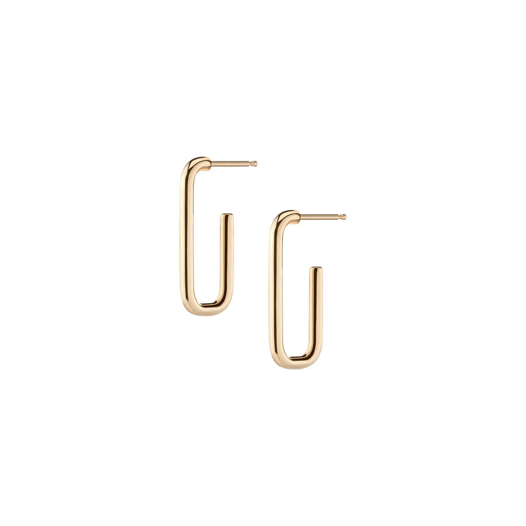 Gold Link Hoop Earrings | AUrate New York