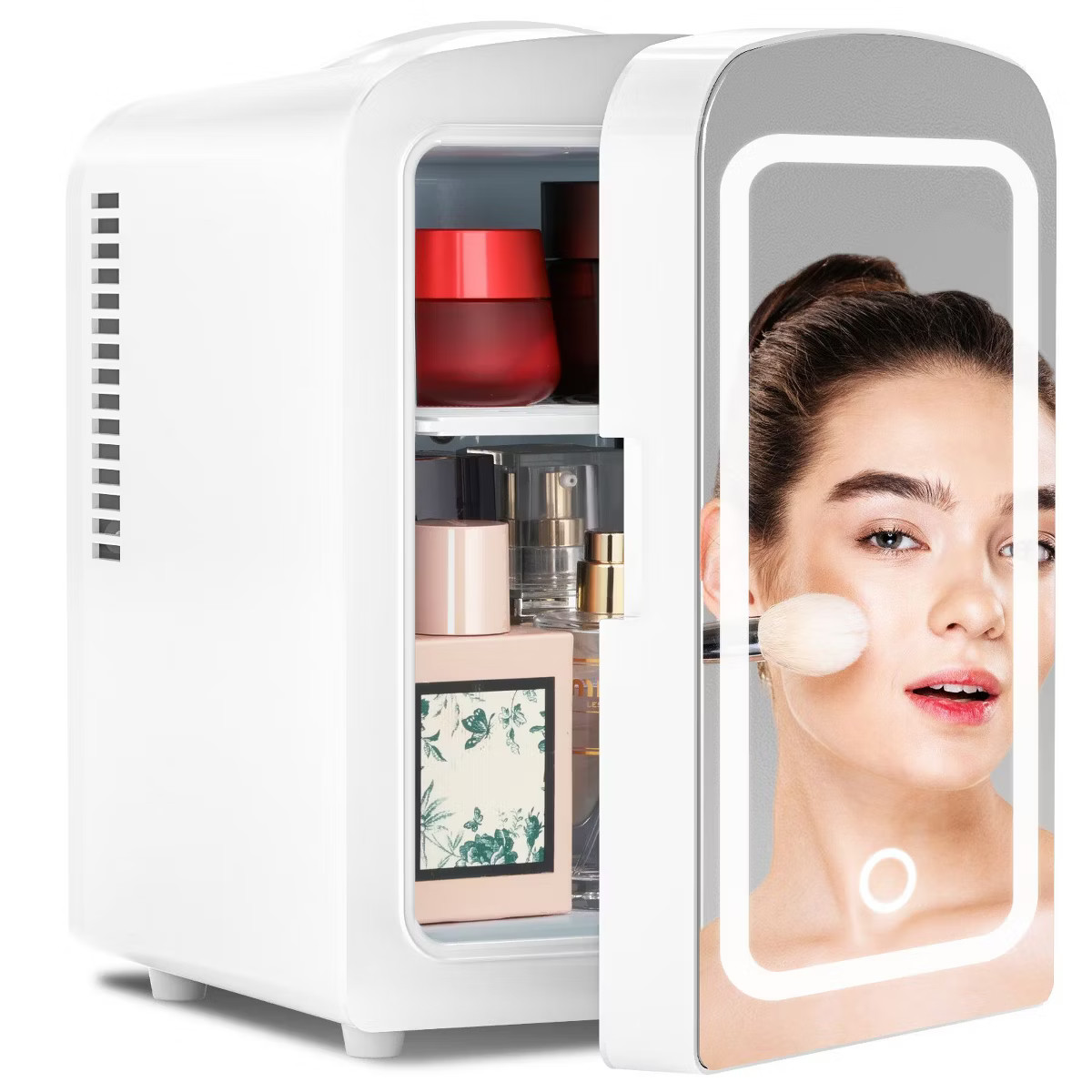Makeup Compact Refrigerator with Mirror, Skin Care, for Bedroom, Car, Office & Dorm, Portable Sma... | Target