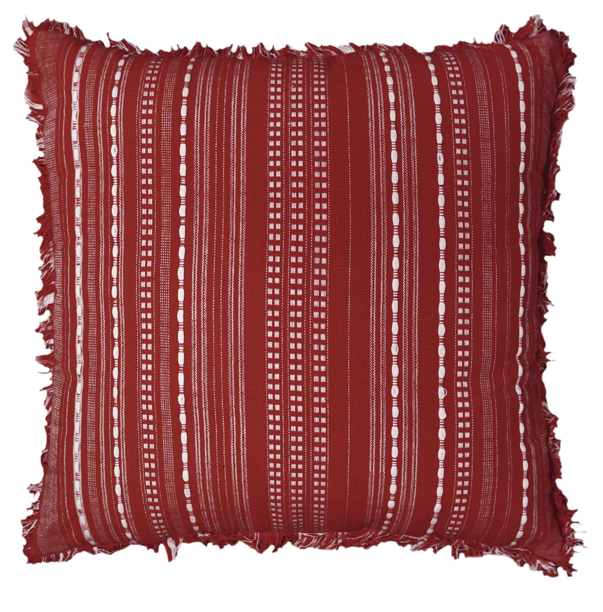 Better Homes & Gardens Reversible Stripe Decorative Pillow, 20" x 20", Rust - Walmart.com | Walmart (US)