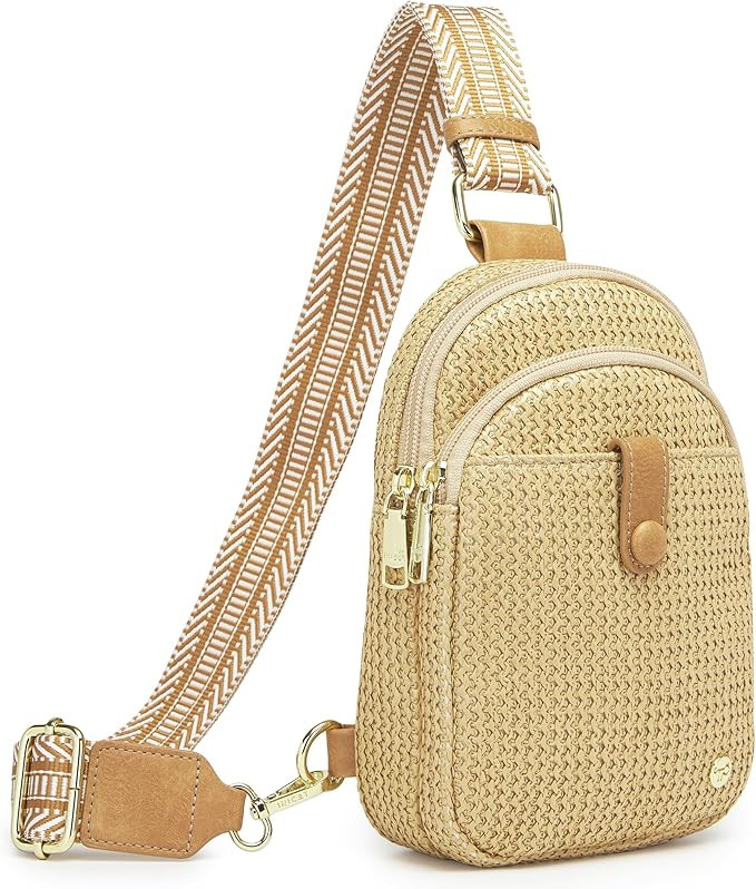 AOCINA Faux Straw Summer Purse 2026 Raffia Small Crossbody Bags for Women Travel RFID Woven Sling... | Amazon (US)