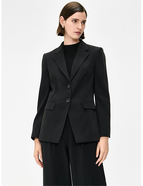 Veronika Maine Drapey Ecovero Viscose Semi Fitted Blazer | David Jones | David Jones (Australia & New Zealand)