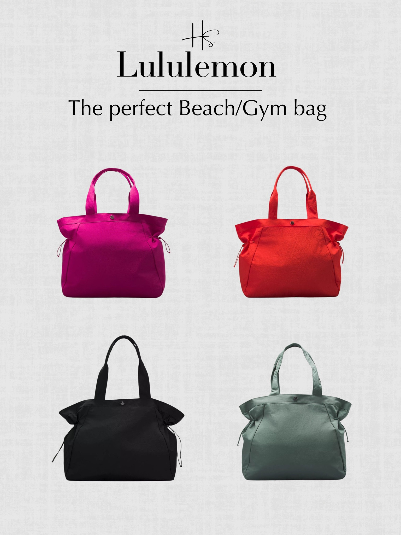 The cutest bags from Lulu! Perfect for the gym or beach & they are waterproof!! 

#LTKFind #LTKSeasonal #LTKitbag