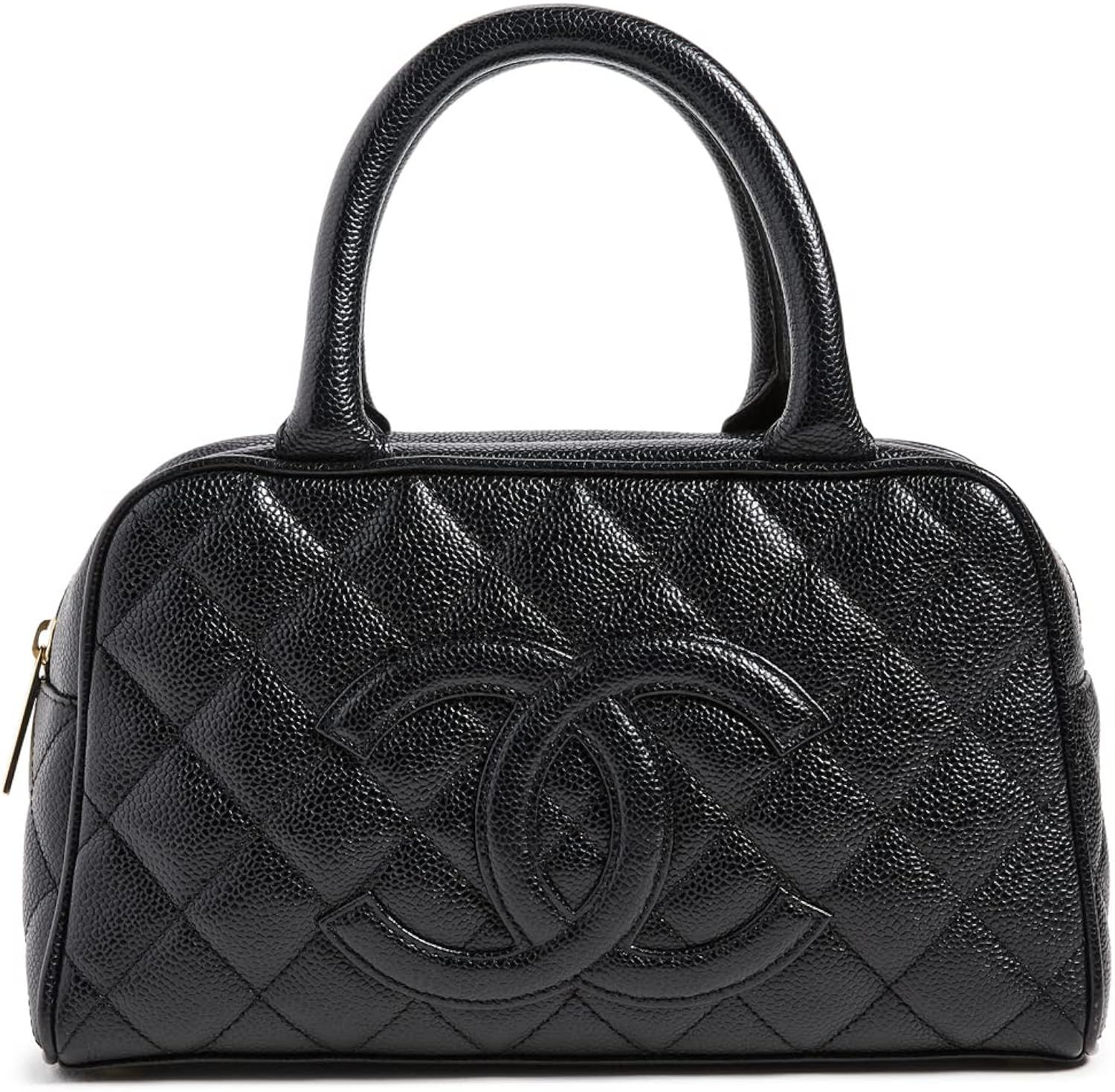CHANEL Women's Pre-Loved Small Timeless Bowler, Caviar | Amazon (US)