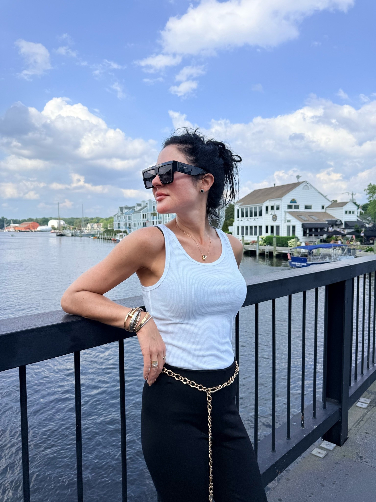 Capris and a white tank

#LTKTravel #LTKBeauty #LTKgrwm