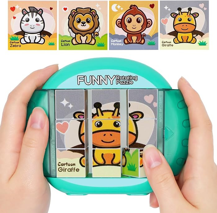 Rotating Puzzle for Kids 3 4 5 6 7 8 Year Old, 4 Puzzles in 1, Toddlers Travel, Car, Airplane, Ro... | Amazon (US)