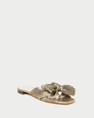Daphne Dark Gold Bow Slide | Loeffler Randall