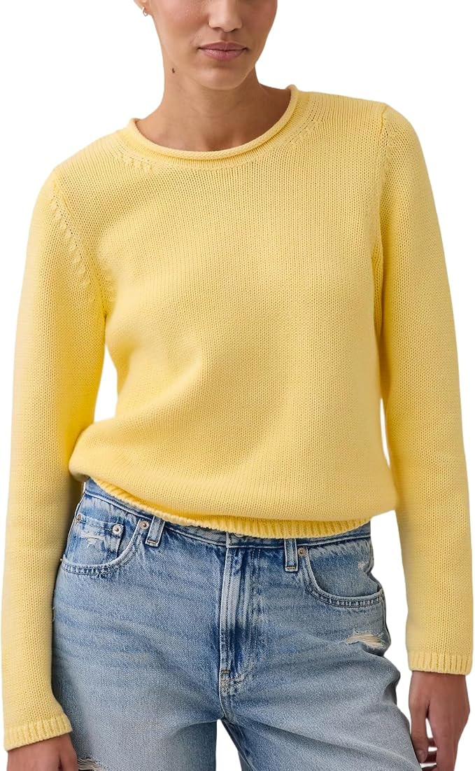 Women's Basic Pullover Sweater Roll Neck Knitted Business Sweaters Casual Fall Crewneck Office Ou... | Amazon (US)