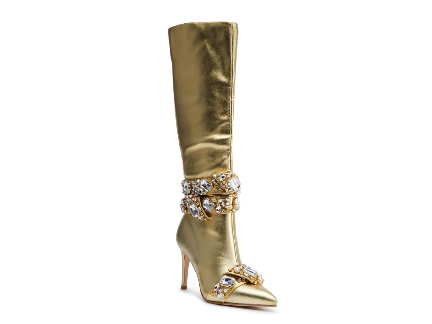 Azalea Wang Alonza Boot | Women's | Gold Metallic | Size 6.5 | Boots | DSW