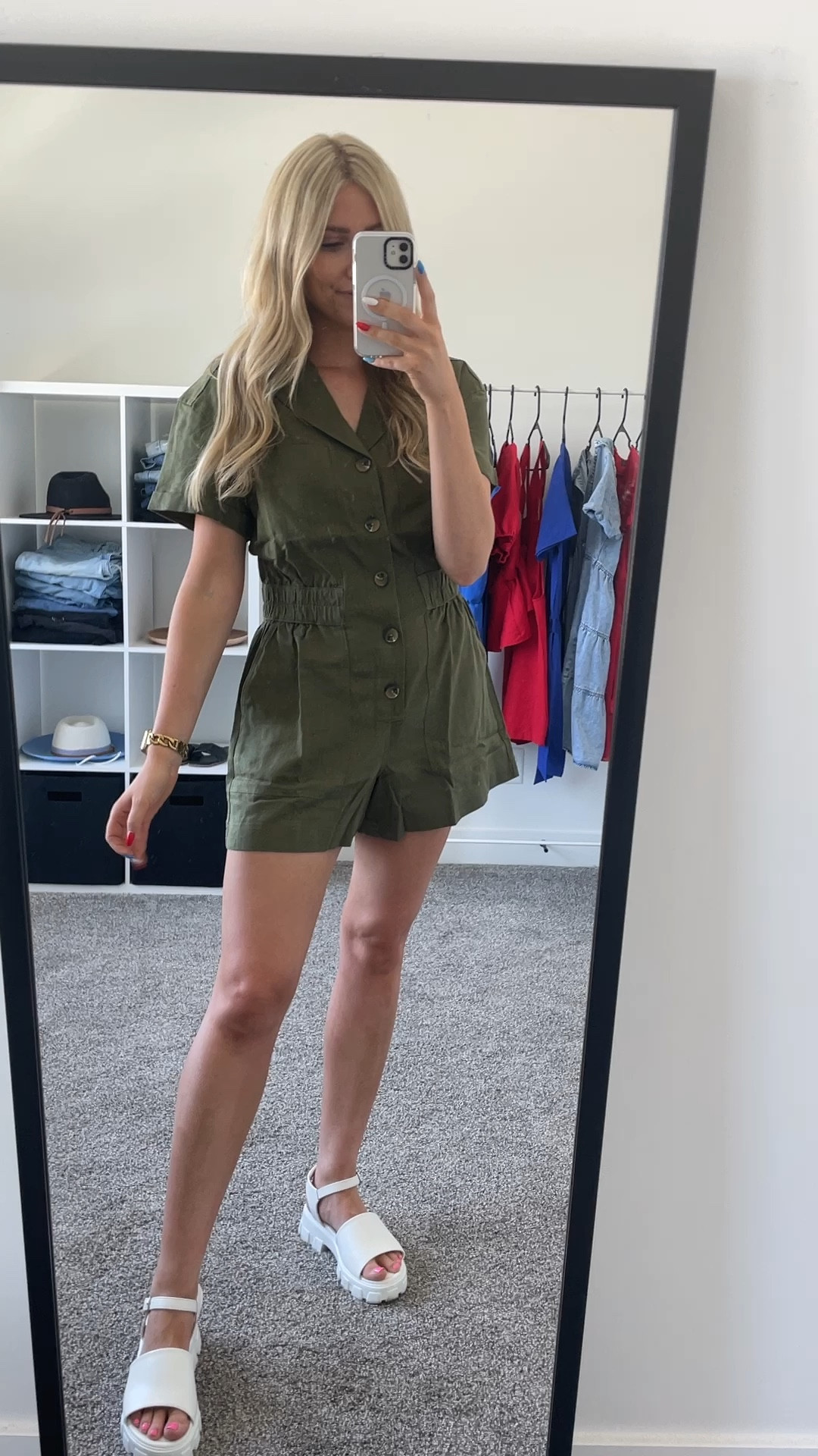 love this green short sleeve jumpsuit romper from Walmart! comes in a few more colors! true to size

sandals: true to size 

#LTKFindsUnder100 #LTKSummerSales #LTKFindsUnder50