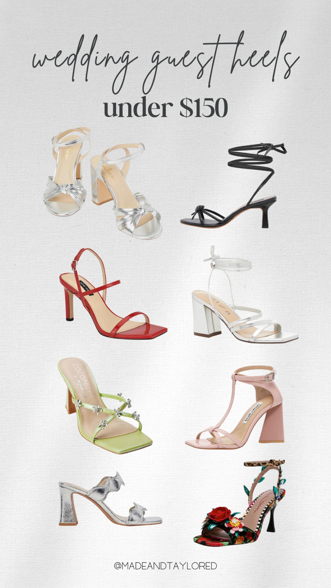 Super cute and unique wedding guest heels for under $150?! Sign me up

Semi formal heels, funky shoes, unique shoes, wedding heels, formal heels

#LTKStyleTip #LTKShoeCrush #LTKWedding