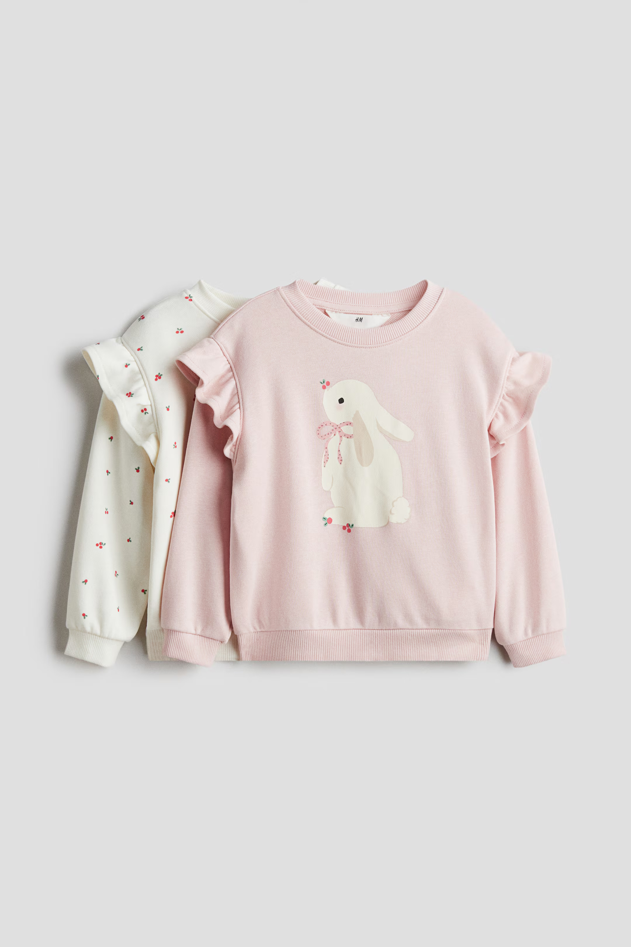 2-Pack Ruffle-Trimmed Sweatshirts | H&M (US + CA)