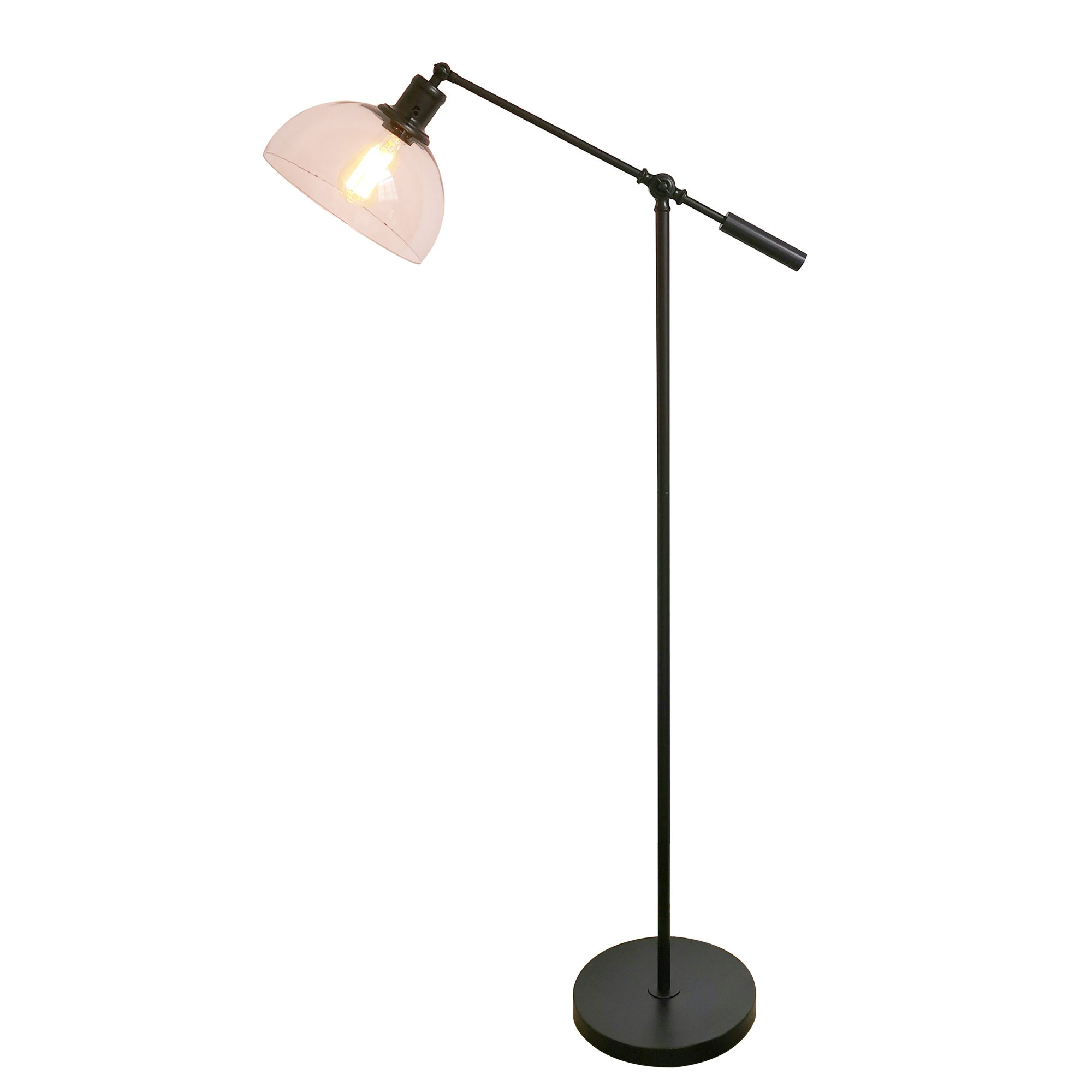 Better Homes & Gardens Bronze Task Floor Lamp, Glass Shade | Walmart (US)