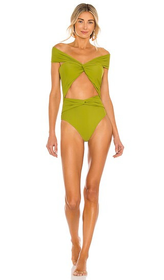 Amina One Piece in Olive | Revolve Clothing (Global)