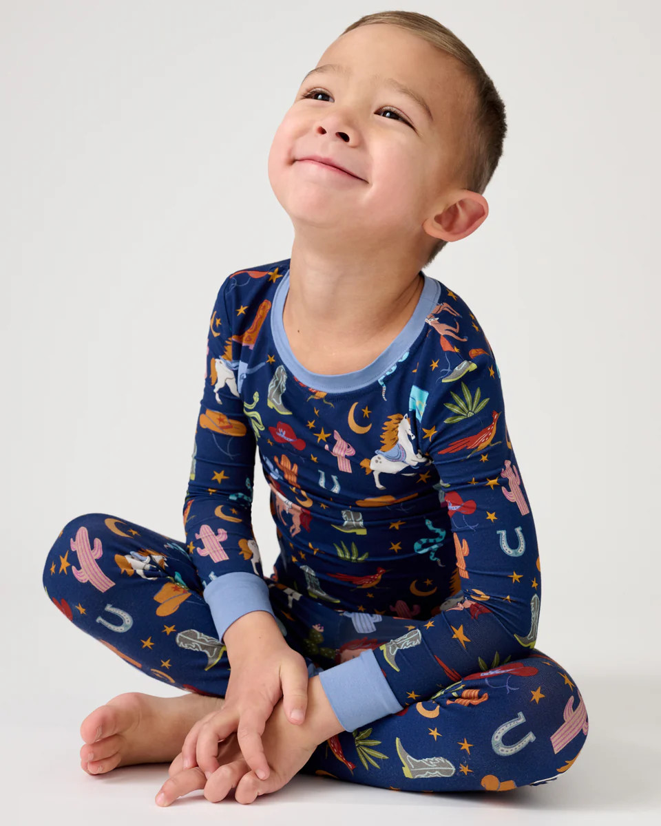 Blue Rancher Roundup Two-Piece Pajama Set | Little Sleepies