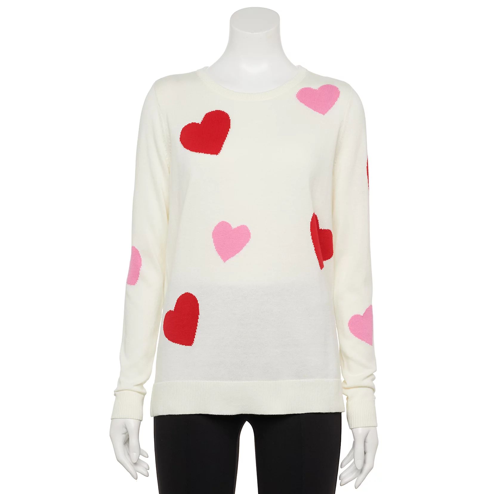 Women's Apt. 9® Valentine's Day Crewneck Sweater | Kohl's