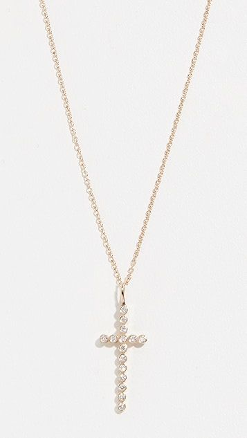 14k Gold Cross Necklace | Shopbop