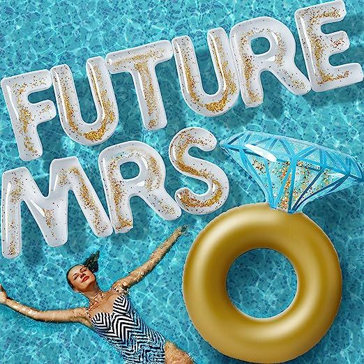 Bachelorette Pool Floats - “Future Mrs” and Ring Float Inflatable Combo – Perfect for Bache... | Amazon (US)
