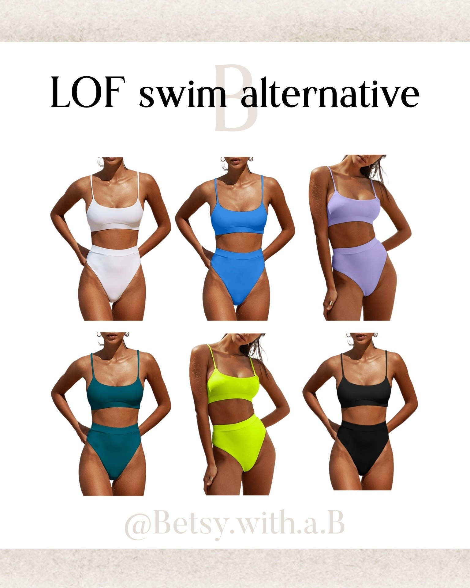 LOF swim alternative. It’s definitely not the exact fit or quality, but for the price, it’s really good! 


#LTKSwim #LTKTravel #LTKmomlife