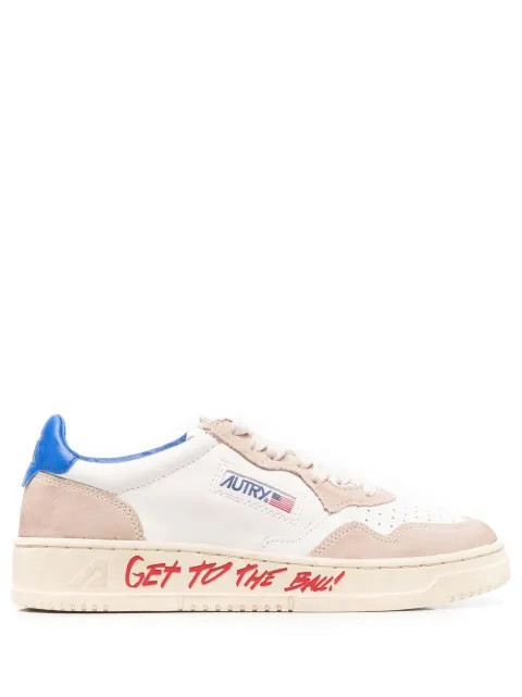 slogan-print low-top sneakers | Farfetch Global