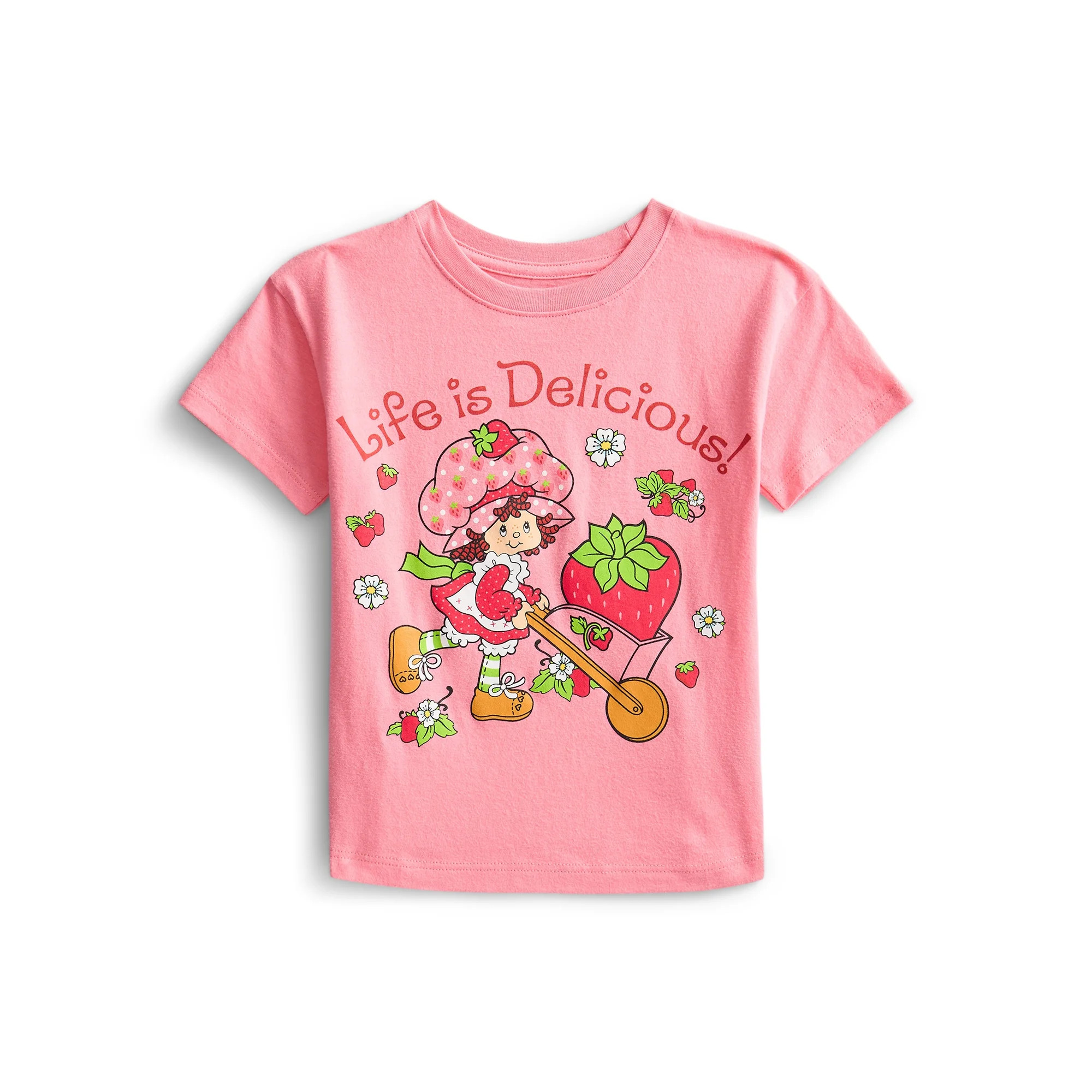 Strawberry Shortcake Toddler Graphic Crewneck Tee with Short Sleeves, Sizes 12M-5T - Walmart.com | Walmart (US)