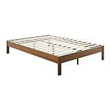 Amazon Brand – Rivet Modern Solid Pine Wood Platform Bed, Queen, 59.92"W, Antique Espresso | Amazon (US)